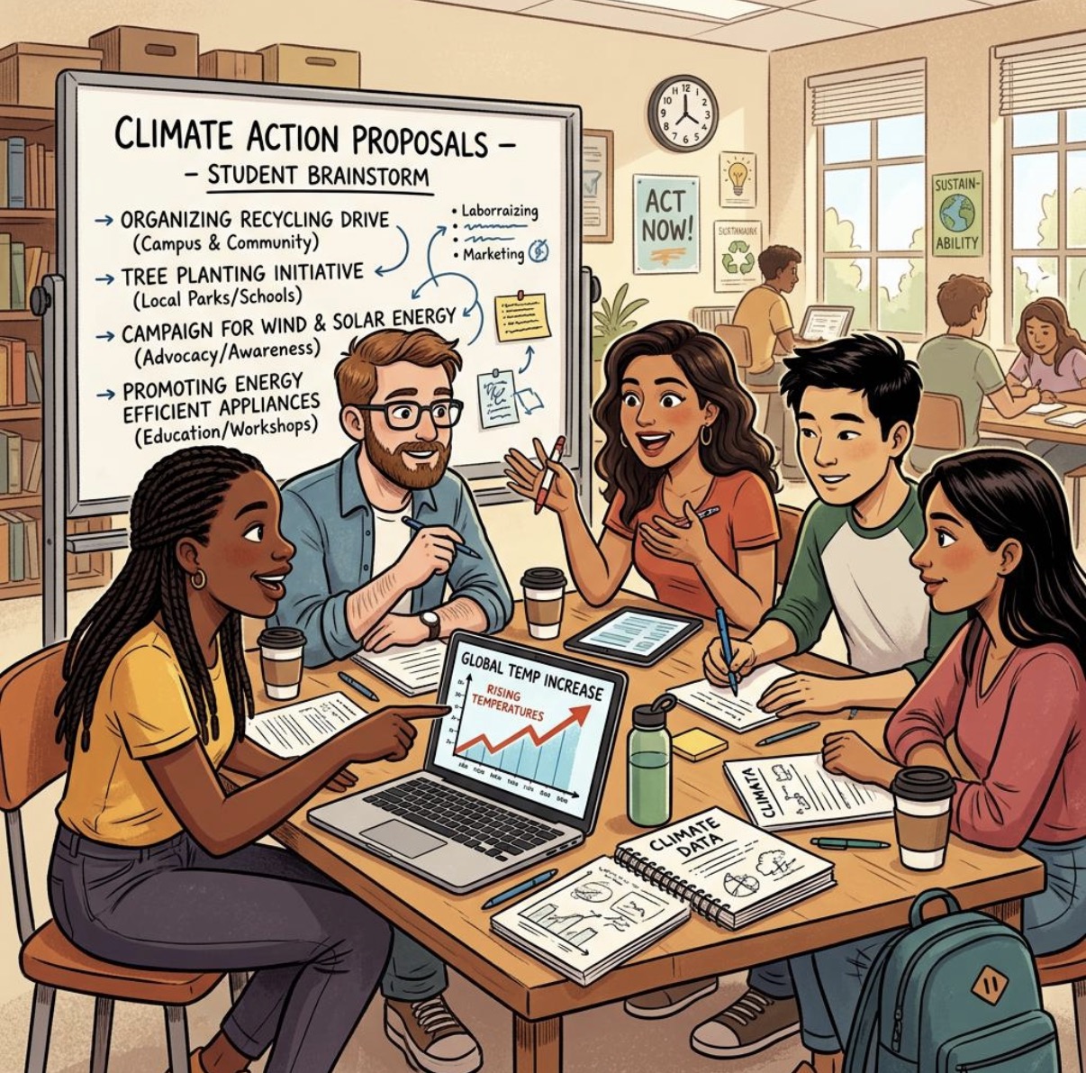 Students planning climate action
