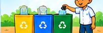 Put rubbish in the correct bin
